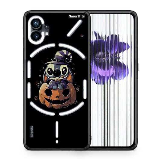 Θήκη Nothing Phone 1 Halloween Stitch από τη Smartfits με σχέδιο στο πίσω μέρος και μαύρο περίβλημα | Nothing Phone 1 Halloween Stitch case with colorful back and black bezels