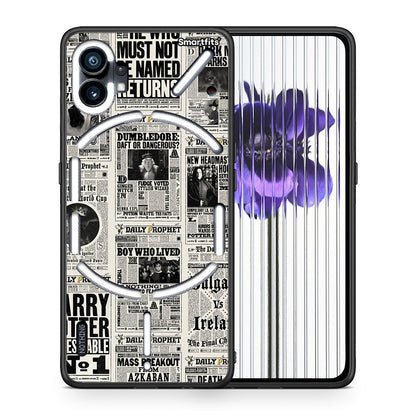 Θήκη Nothing Phone 1 Harry Paper από τη Smartfits με σχέδιο στο πίσω μέρος και μαύρο περίβλημα | Nothing Phone 1 Harry Paper case with colorful back and black bezels