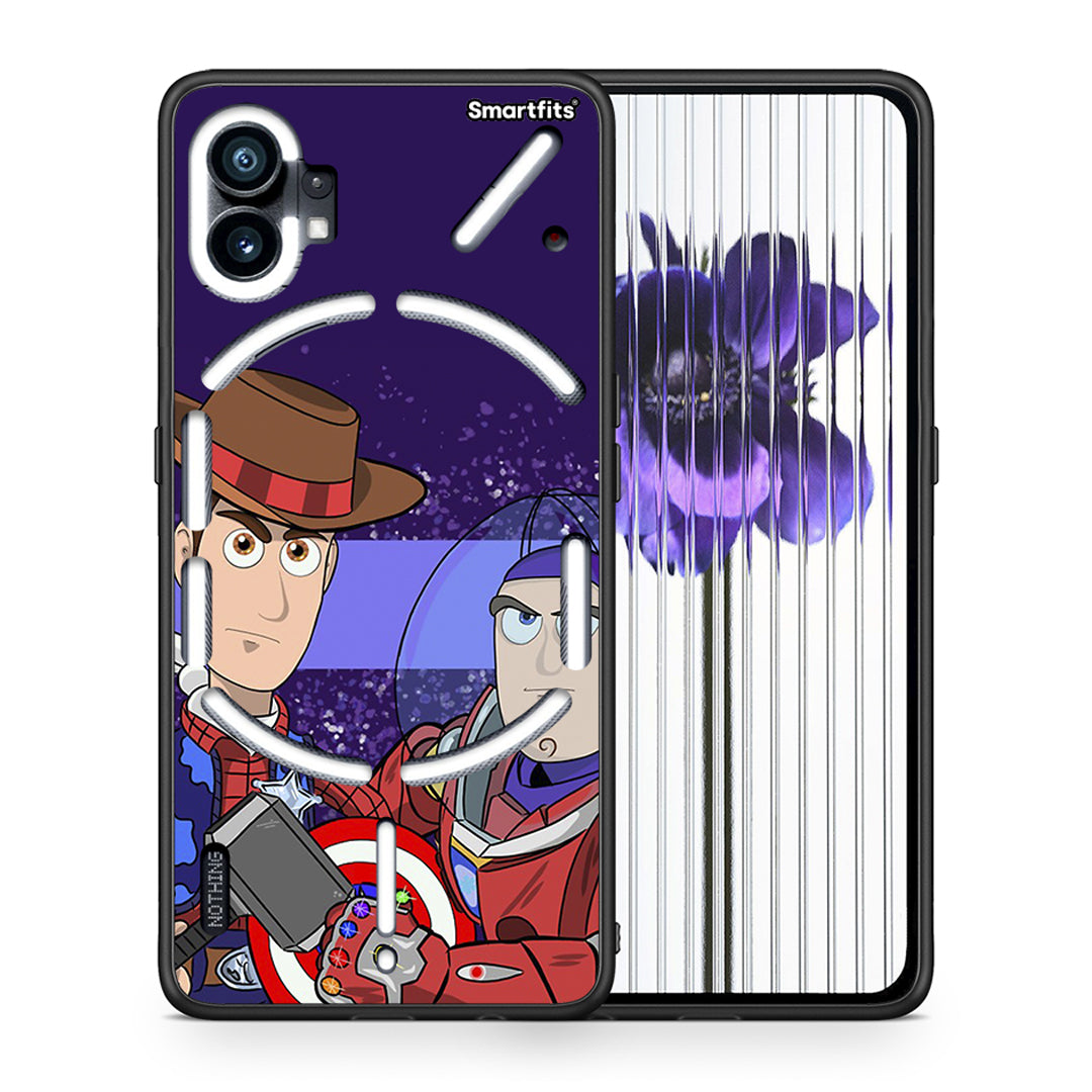 Θήκη Nothing Phone 1 Infinity Story από τη Smartfits με σχέδιο στο πίσω μέρος και μαύρο περίβλημα | Nothing Phone 1 Infinity Story case with colorful back and black bezels