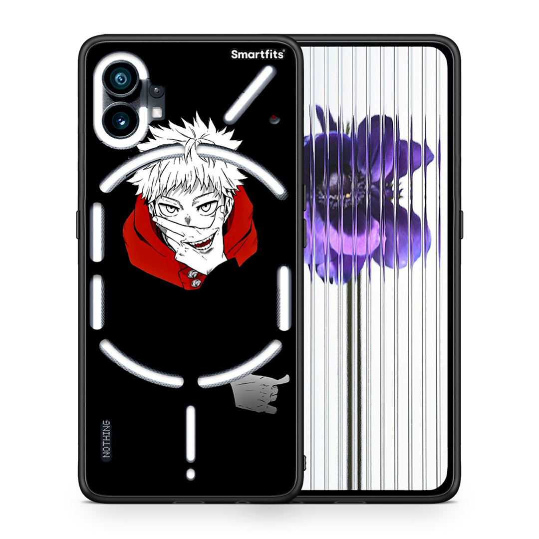 Θήκη Nothing Phone 1 Itadori Anime από τη Smartfits με σχέδιο στο πίσω μέρος και μαύρο περίβλημα | Nothing Phone 1 Itadori Anime case with colorful back and black bezels