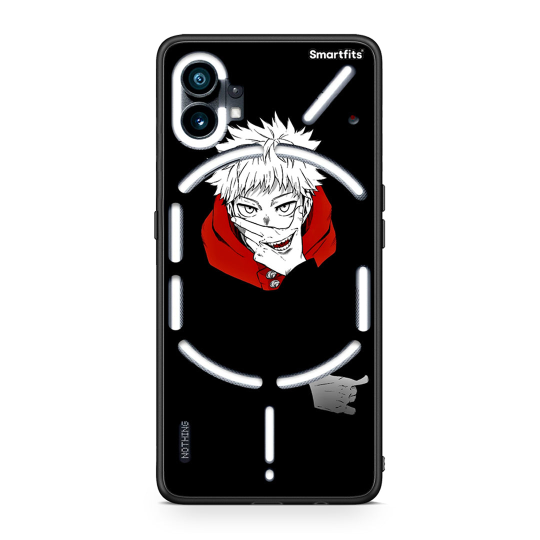 Nothing Phone 1 Itadori Anime θήκη από τη Smartfits με σχέδιο στο πίσω μέρος και μαύρο περίβλημα | Smartphone case with colorful back and black bezels by Smartfits