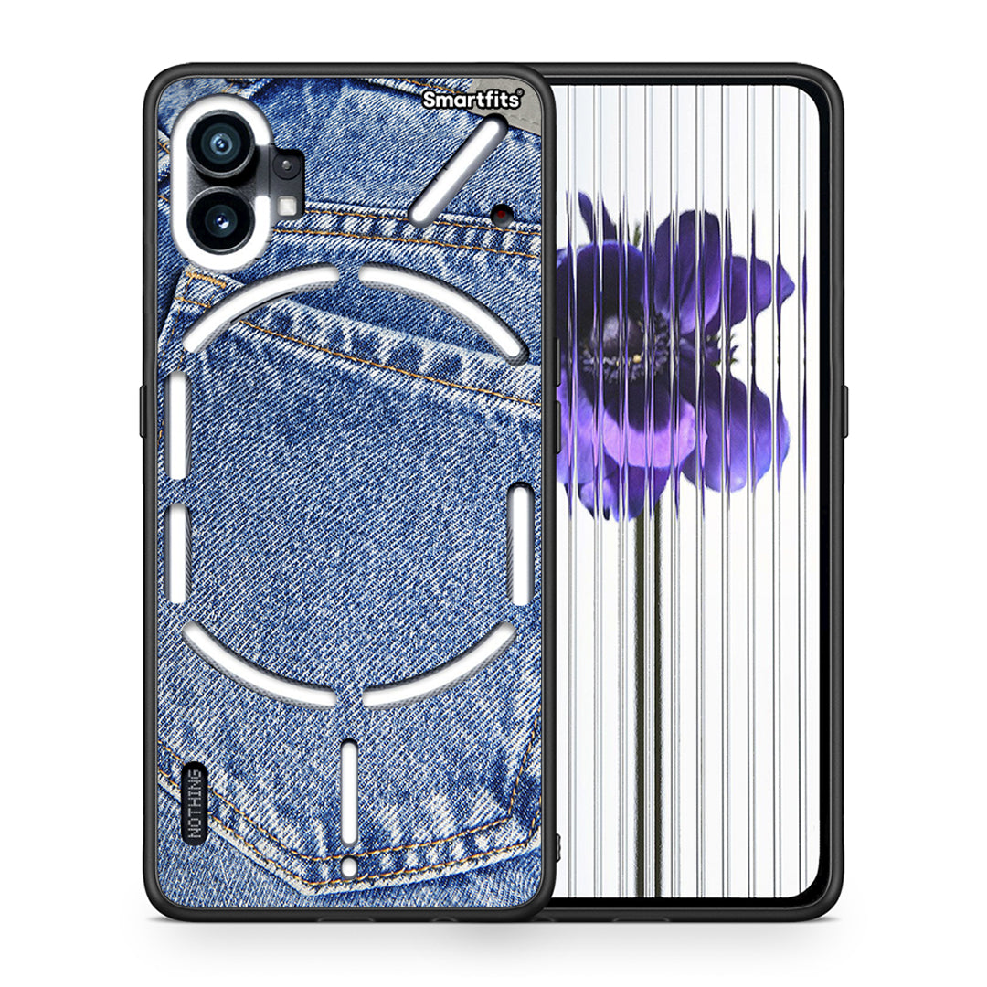 Θήκη Nothing Phone 1 Jeans Pocket από τη Smartfits με σχέδιο στο πίσω μέρος και μαύρο περίβλημα | Nothing Phone 1 Jeans Pocket case with colorful back and black bezels