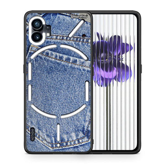Θήκη Nothing Phone 1 Jeans Pocket από τη Smartfits με σχέδιο στο πίσω μέρος και μαύρο περίβλημα | Nothing Phone 1 Jeans Pocket case with colorful back and black bezels