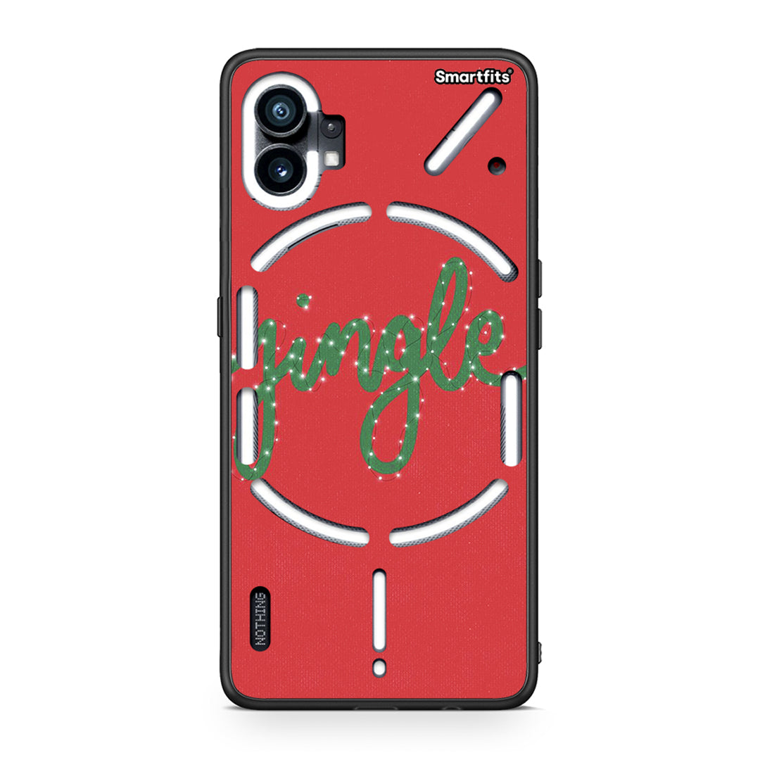Nothing Phone 1 Jingle Xmas θήκη από τη Smartfits με σχέδιο στο πίσω μέρος και μαύρο περίβλημα | Smartphone case with colorful back and black bezels by Smartfits