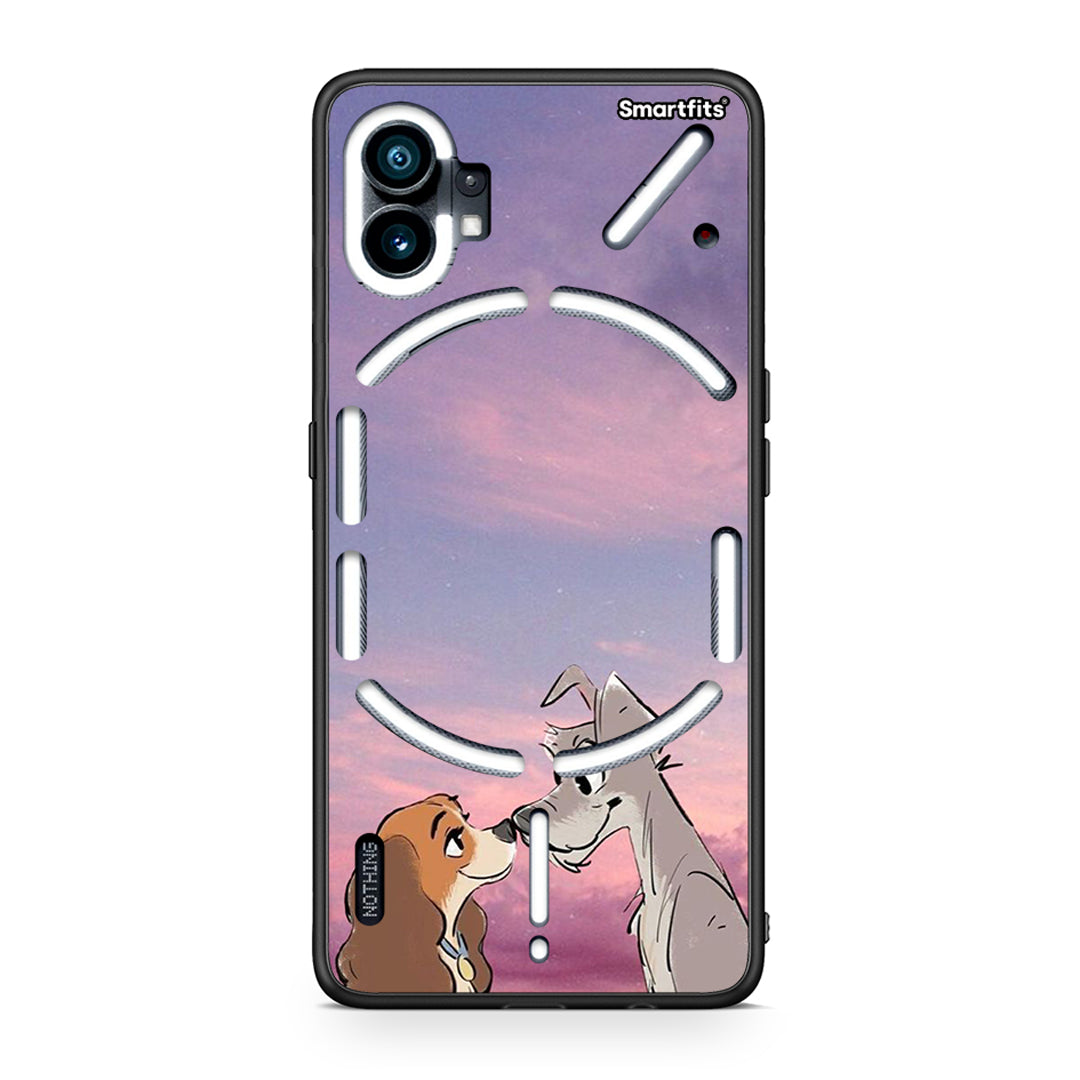 Nothing Phone 1 Lady And Tramp θήκη από τη Smartfits με σχέδιο στο πίσω μέρος και μαύρο περίβλημα | Smartphone case with colorful back and black bezels by Smartfits