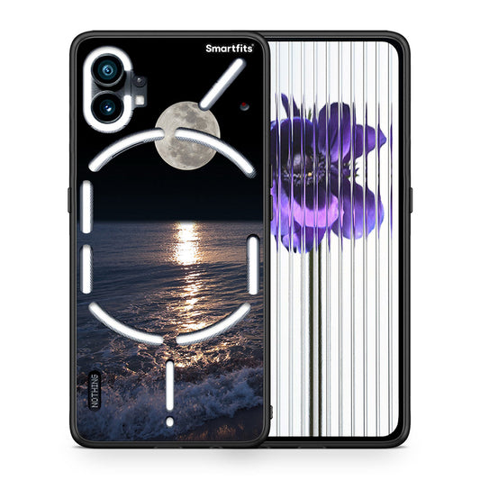 Θήκη Nothing Phone 1 Moon Landscape από τη Smartfits με σχέδιο στο πίσω μέρος και μαύρο περίβλημα | Nothing Phone 1 Moon Landscape case with colorful back and black bezels