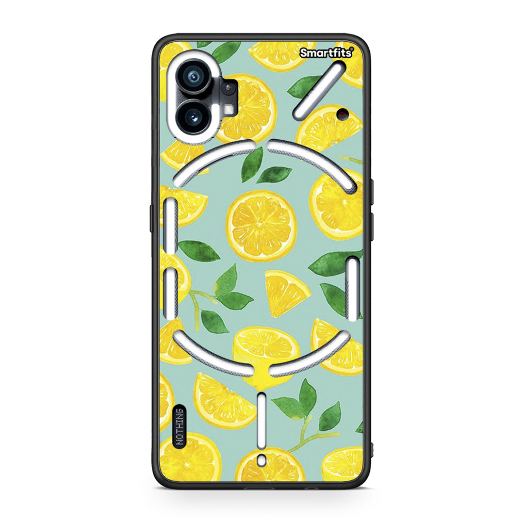 Nothing Phone 1 Lemons θήκη από τη Smartfits με σχέδιο στο πίσω μέρος και μαύρο περίβλημα | Smartphone case with colorful back and black bezels by Smartfits