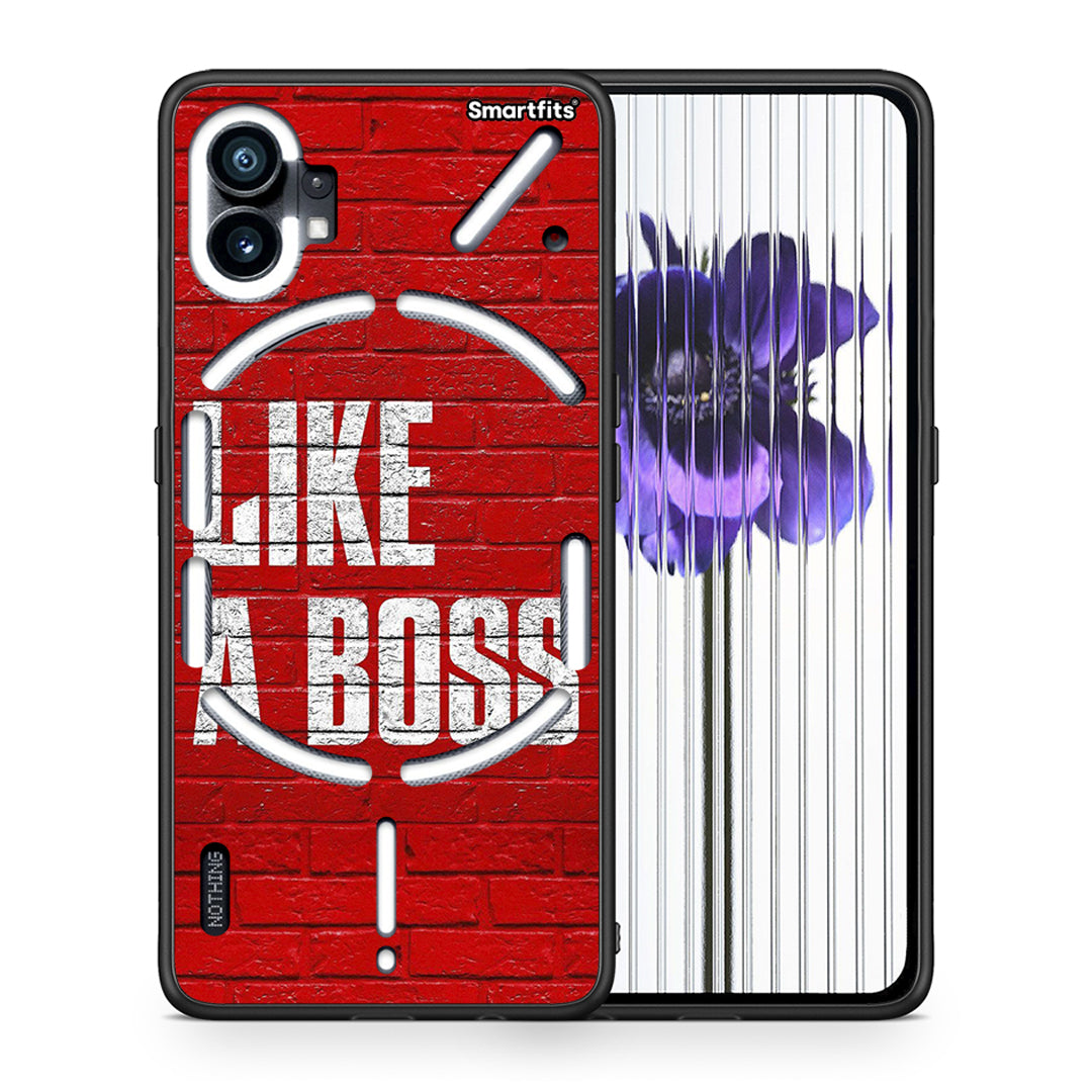 Θήκη Nothing Phone 1 Like A Boss από τη Smartfits με σχέδιο στο πίσω μέρος και μαύρο περίβλημα | Nothing Phone 1 Like A Boss case with colorful back and black bezels