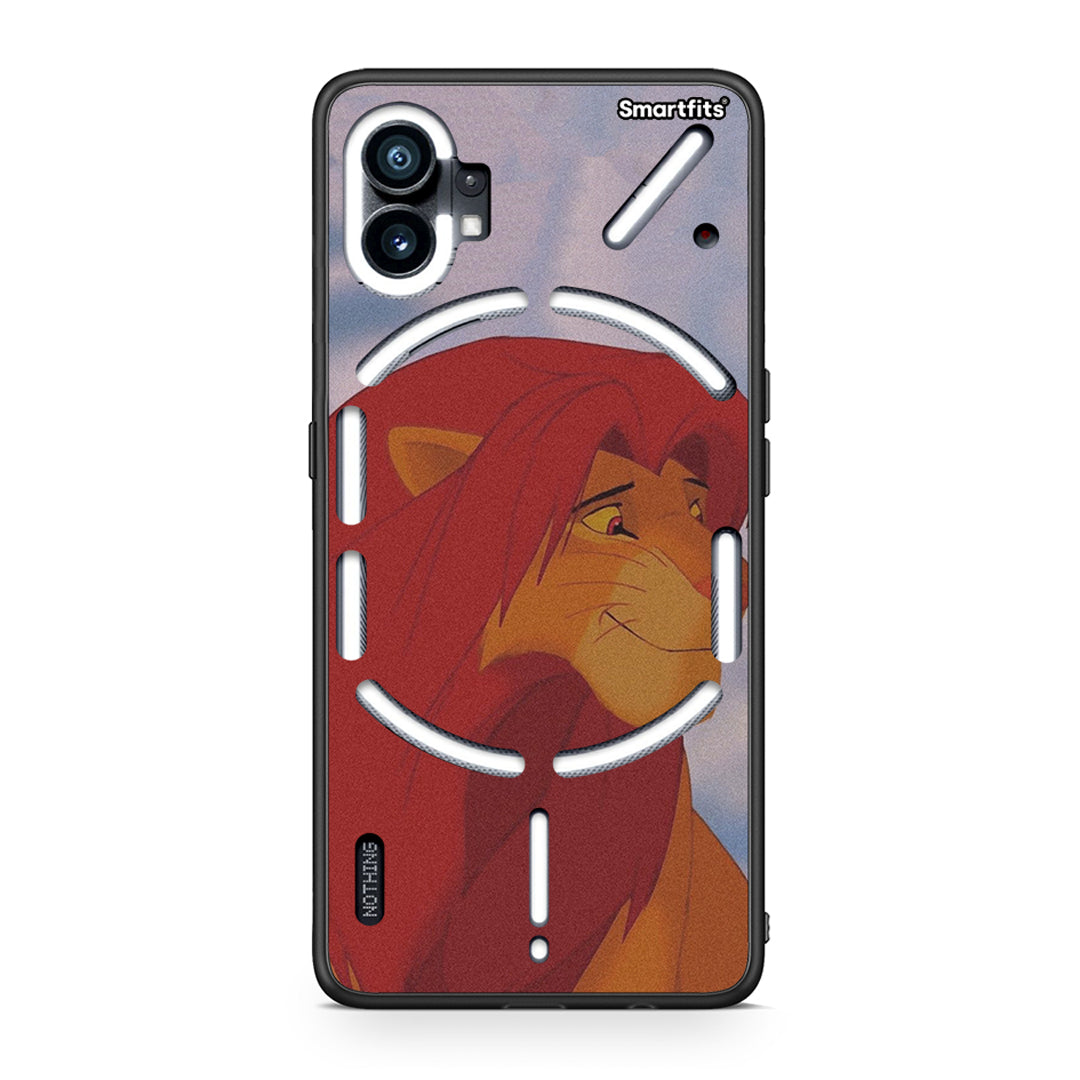 Nothing Phone 1 Lion Love 1 Θήκη Αγίου Βαλεντίνου από τη Smartfits με σχέδιο στο πίσω μέρος και μαύρο περίβλημα | Smartphone case with colorful back and black bezels by Smartfits