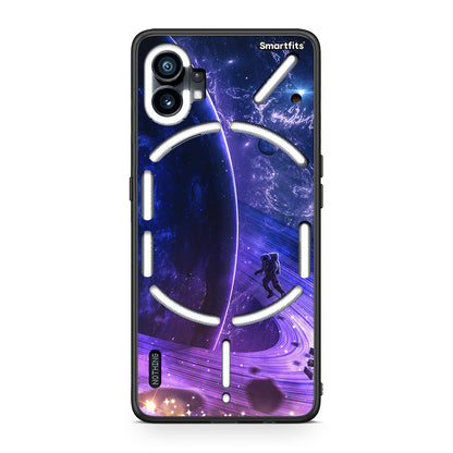Nothing Phone 1 Lost Astronaut θήκη από τη Smartfits με σχέδιο στο πίσω μέρος και μαύρο περίβλημα | Smartphone case with colorful back and black bezels by Smartfits
