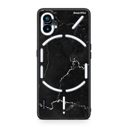 Nothing Phone 1 Marble Black θήκη από τη Smartfits με σχέδιο στο πίσω μέρος και μαύρο περίβλημα | Smartphone case with colorful back and black bezels by Smartfits