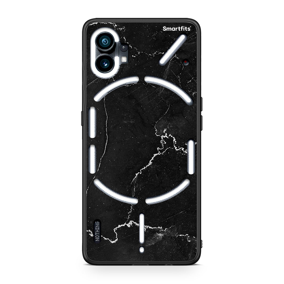 Nothing Phone 1 Marble Black θήκη από τη Smartfits με σχέδιο στο πίσω μέρος και μαύρο περίβλημα | Smartphone case with colorful back and black bezels by Smartfits