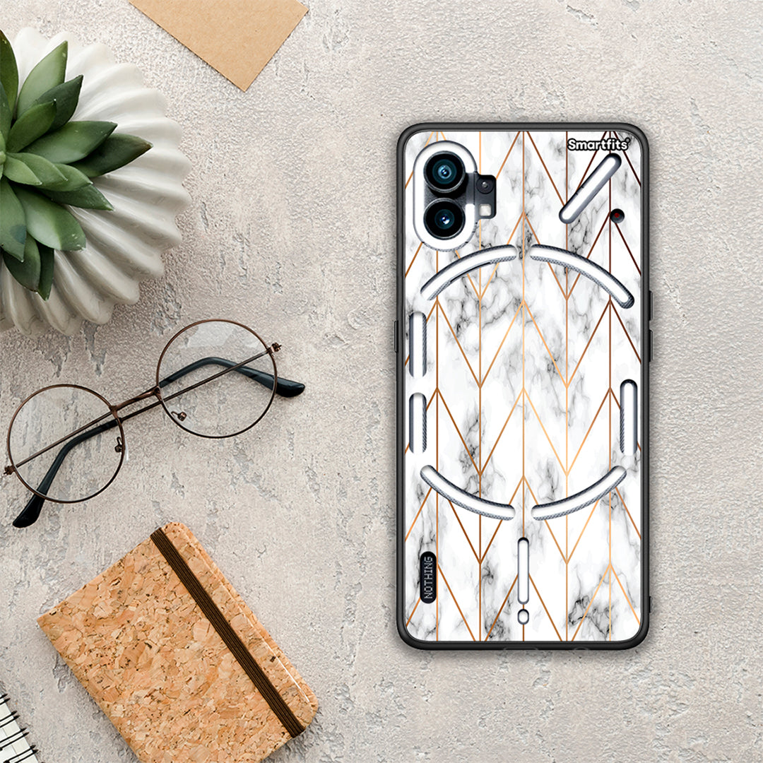 Marble Gold Geometric - Nothing Phone 1 θήκη