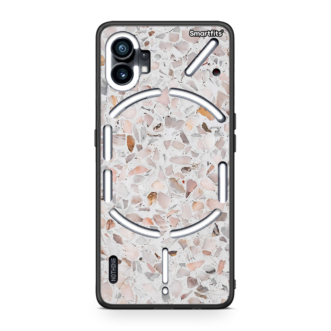 Nothing Phone 1 Marble Terrazzo θήκη από τη Smartfits με σχέδιο στο πίσω μέρος και μαύρο περίβλημα | Smartphone case with colorful back and black bezels by Smartfits