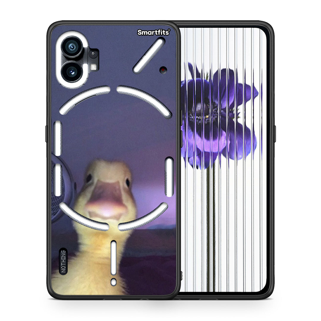 Θήκη Nothing Phone 1 Meme Duck από τη Smartfits με σχέδιο στο πίσω μέρος και μαύρο περίβλημα | Nothing Phone 1 Meme Duck case with colorful back and black bezels