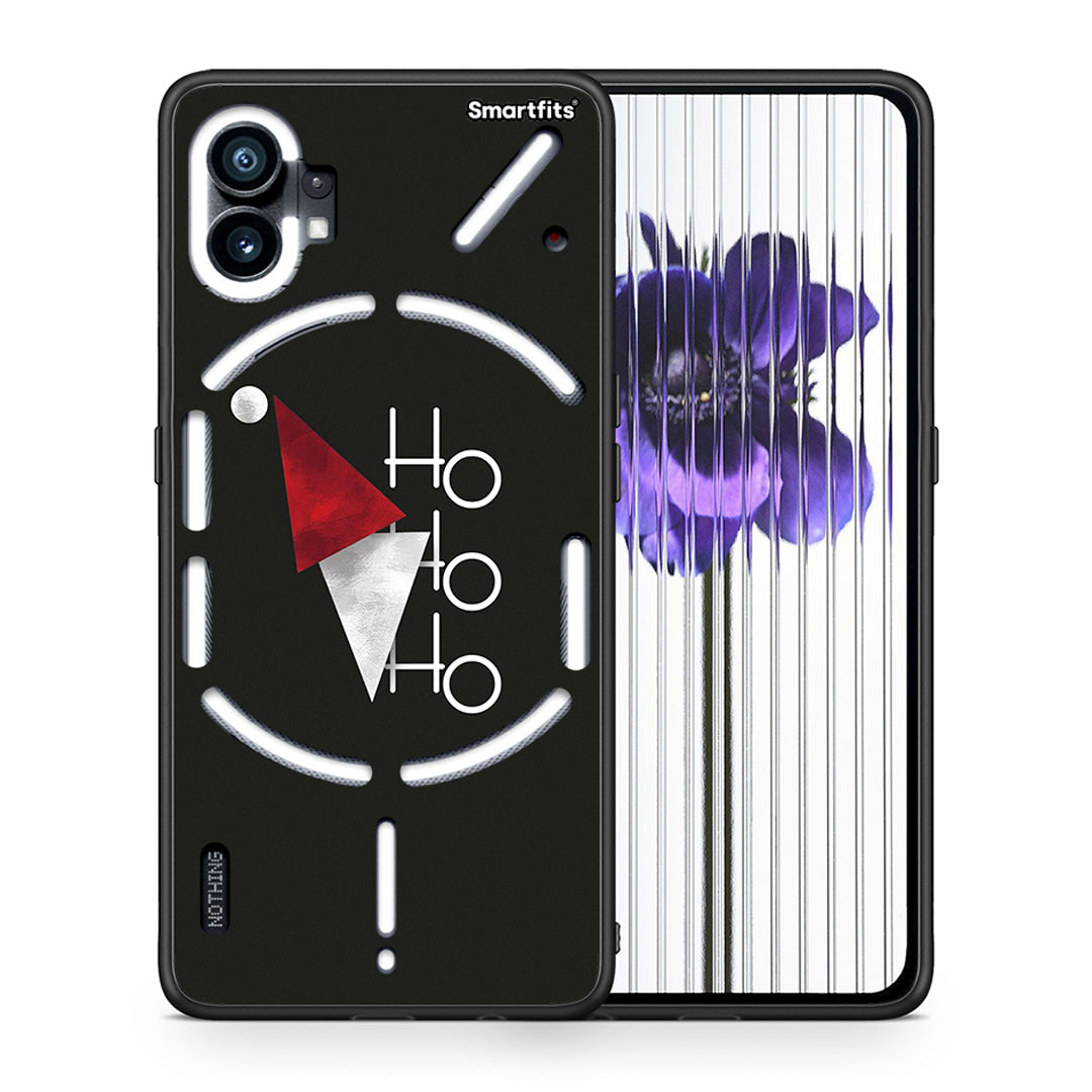 Θήκη Nothing Phone 1 Minimal Christmas από τη Smartfits με σχέδιο στο πίσω μέρος και μαύρο περίβλημα | Nothing Phone 1 Minimal Christmas case with colorful back and black bezels