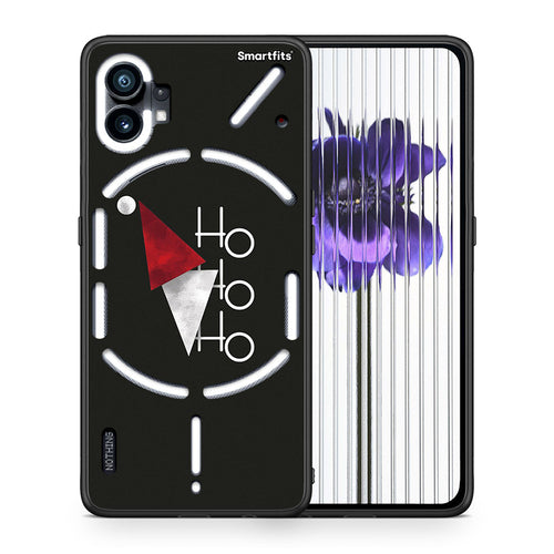 Θήκη Nothing Phone 1 Minimal Christmas από τη Smartfits με σχέδιο στο πίσω μέρος και μαύρο περίβλημα | Nothing Phone 1 Minimal Christmas case with colorful back and black bezels