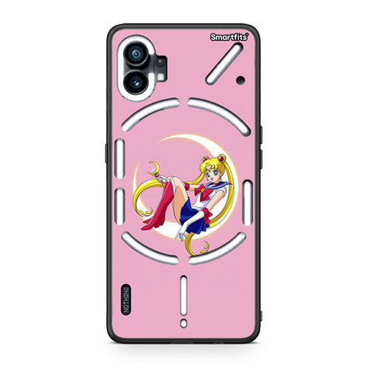 Nothing Phone 1 Moon Girl θήκη από τη Smartfits με σχέδιο στο πίσω μέρος και μαύρο περίβλημα | Smartphone case with colorful back and black bezels by Smartfits