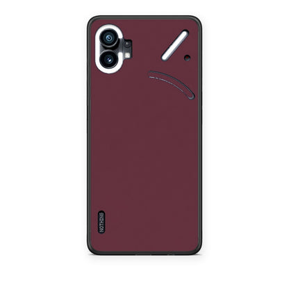 Θήκη Nothing Phone 1 Muted Burgundy από τη Smartfits με σχέδιο στο πίσω μέρος και μαύρο περίβλημα | Nothing Phone 1 Muted Burgundy case with colorful back and black bezels