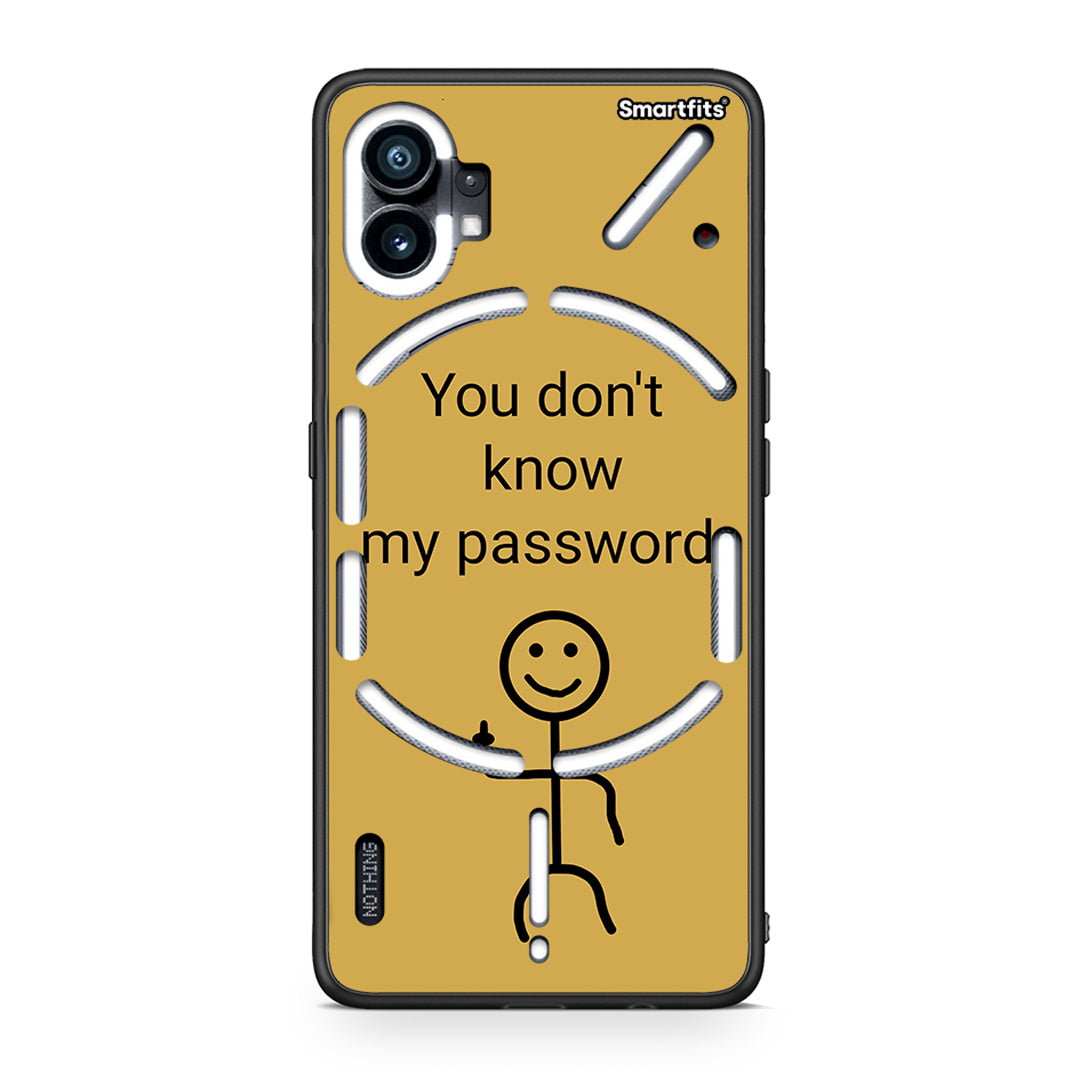 Nothing Phone 1 My Password Θήκη από τη Smartfits με σχέδιο στο πίσω μέρος και μαύρο περίβλημα | Smartphone case with colorful back and black bezels by Smartfits