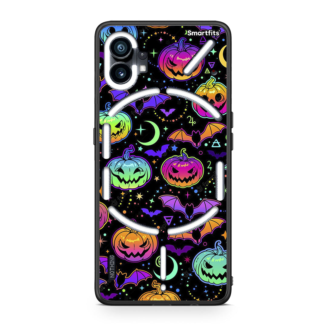Nothing Phone 1 Neon Halloween θήκη από τη Smartfits με σχέδιο στο πίσω μέρος και μαύρο περίβλημα | Smartphone case with colorful back and black bezels by Smartfits