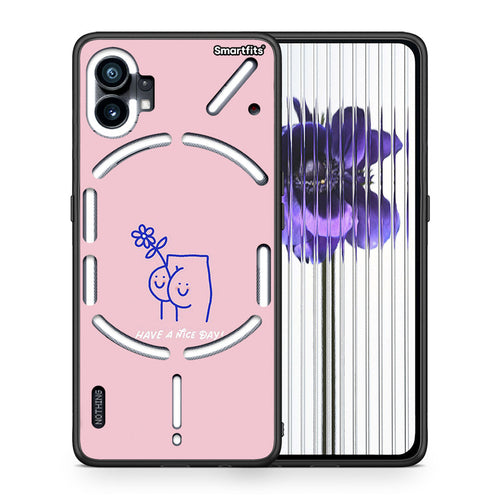 Θήκη Nothing Phone 1 Nice Day από τη Smartfits με σχέδιο στο πίσω μέρος και μαύρο περίβλημα | Nothing Phone 1 Nice Day case with colorful back and black bezels