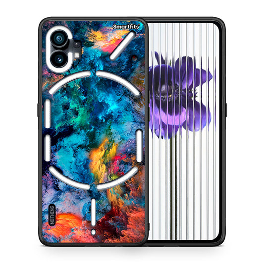 Θήκη Nothing Phone 1 Crayola Paint από τη Smartfits με σχέδιο στο πίσω μέρος και μαύρο περίβλημα | Nothing Phone 1 Crayola Paint case with colorful back and black bezels