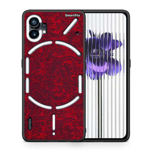 Θήκη Nothing Phone 1 Paisley Cashmere από τη Smartfits με σχέδιο στο πίσω μέρος και μαύρο περίβλημα | Nothing Phone 1 Paisley Cashmere case with colorful back and black bezels