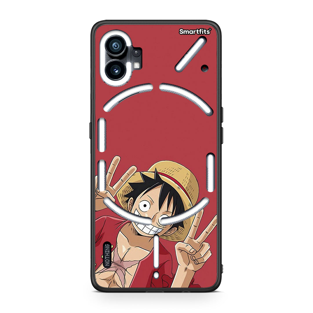 Nothing Phone 1 Pirate Luffy Θήκη από τη Smartfits με σχέδιο στο πίσω μέρος και μαύρο περίβλημα | Smartphone case with colorful back and black bezels by Smartfits