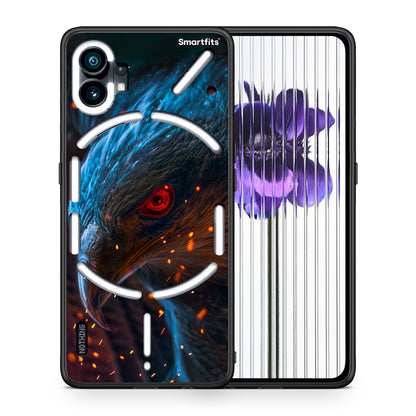 Θήκη Nothing Phone 1 Eagle PopArt από τη Smartfits με σχέδιο στο πίσω μέρος και μαύρο περίβλημα | Nothing Phone 1 Eagle PopArt case with colorful back and black bezels