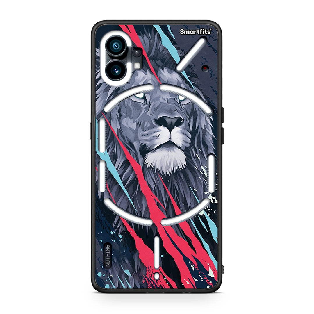 4 - Nothing Phone 1 Lion Designer PopArt case, cover, bumper