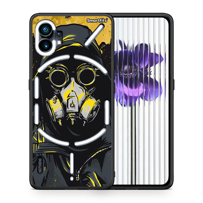 Θήκη Nothing Phone 1 Mask PopArt από τη Smartfits με σχέδιο στο πίσω μέρος και μαύρο περίβλημα | Nothing Phone 1 Mask PopArt case with colorful back and black bezels