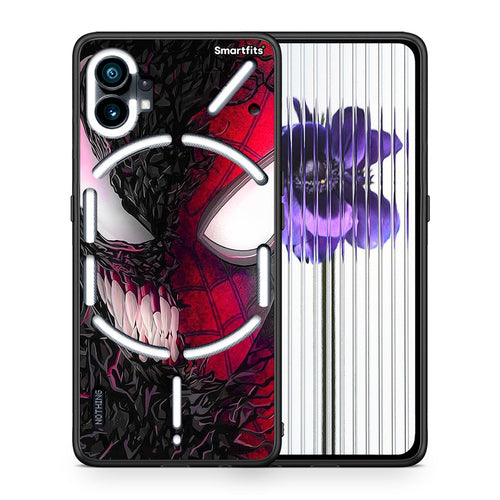 Θήκη Nothing Phone 1 SpiderVenom PopArt από τη Smartfits με σχέδιο στο πίσω μέρος και μαύρο περίβλημα | Nothing Phone 1 SpiderVenom PopArt case with colorful back and black bezels