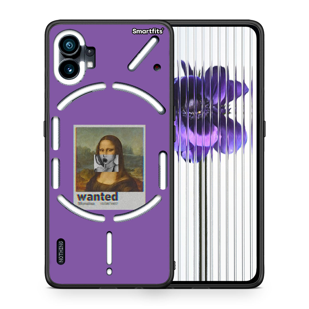 Θήκη Nothing Phone 1 Monalisa Popart από τη Smartfits με σχέδιο στο πίσω μέρος και μαύρο περίβλημα | Nothing Phone 1 Monalisa Popart case with colorful back and black bezels
