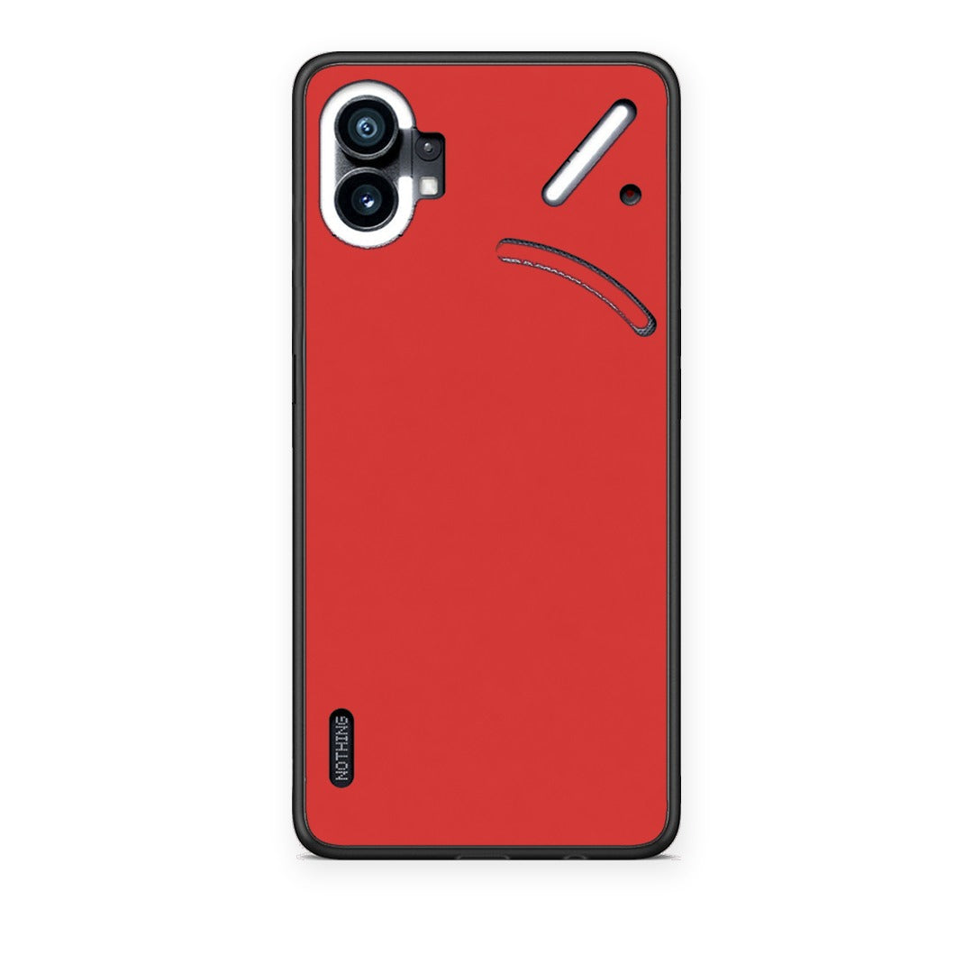 Θήκη Nothing Phone 1 Poppy Red από τη Smartfits με σχέδιο στο πίσω μέρος και μαύρο περίβλημα | Nothing Phone 1 Poppy Red case with colorful back and black bezels
