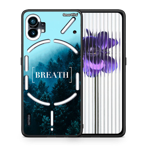 Θήκη Nothing Phone 1 Breath Quote από τη Smartfits με σχέδιο στο πίσω μέρος και μαύρο περίβλημα | Nothing Phone 1 Breath Quote case with colorful back and black bezels