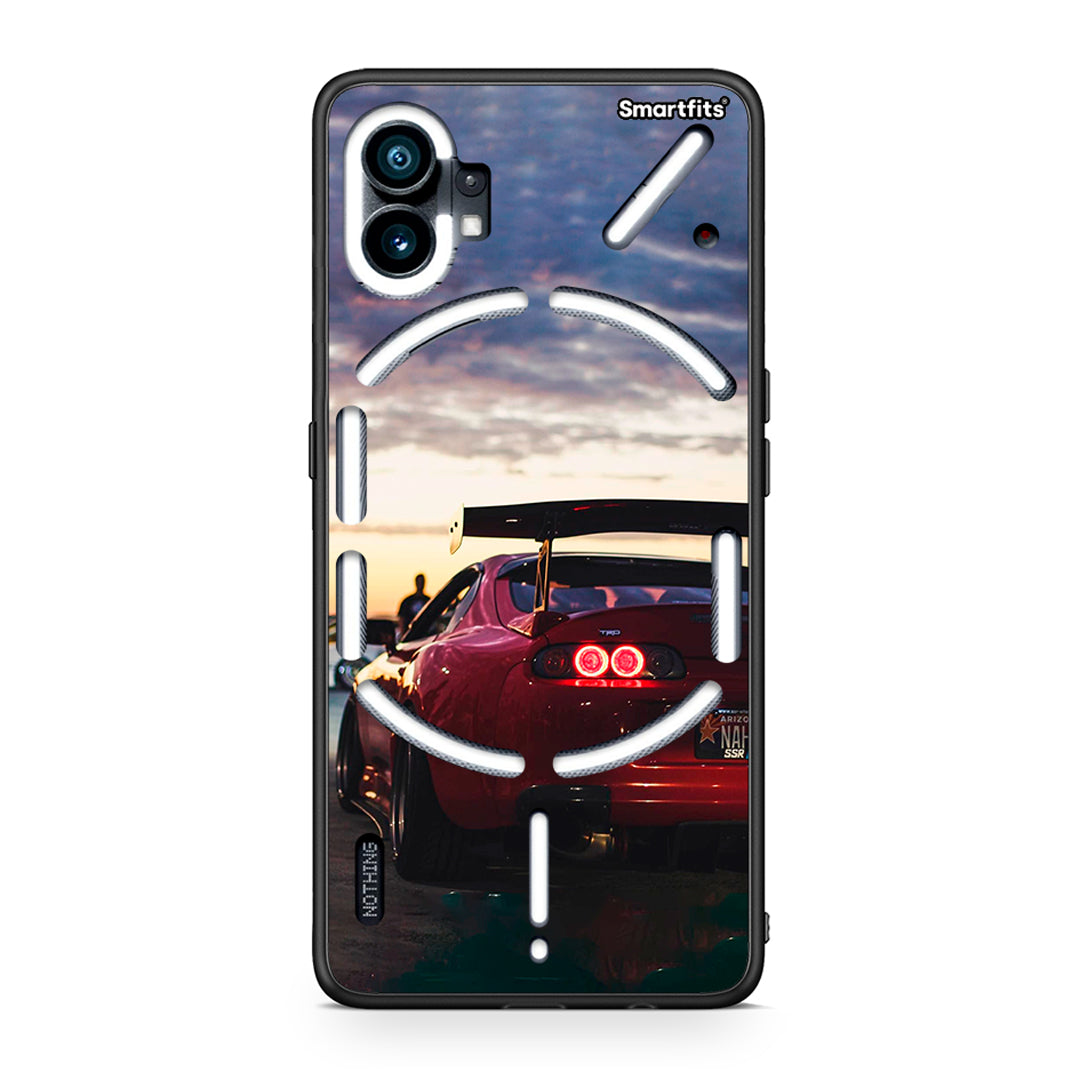 Nothing Phone 1 Racing Supra θήκη από τη Smartfits με σχέδιο στο πίσω μέρος και μαύρο περίβλημα | Smartphone case with colorful back and black bezels by Smartfits