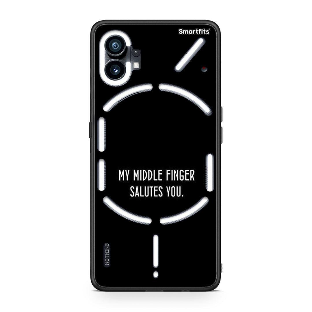 Nothing Phone 1 Salute θήκη από τη Smartfits με σχέδιο στο πίσω μέρος και μαύρο περίβλημα | Smartphone case with colorful back and black bezels by Smartfits