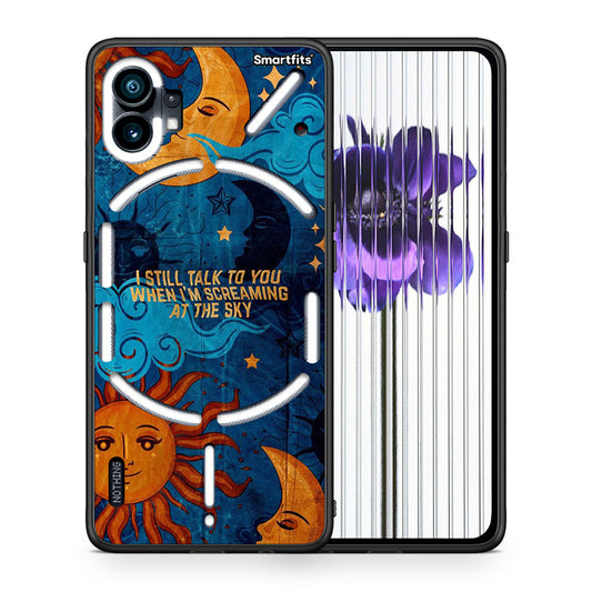 Θήκη Nothing Phone 1 Screaming Sky από τη Smartfits με σχέδιο στο πίσω μέρος και μαύρο περίβλημα | Nothing Phone 1 Screaming Sky case with colorful back and black bezels