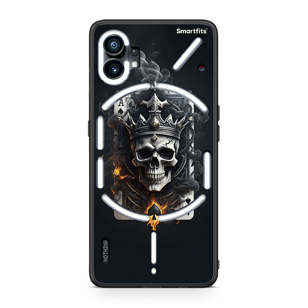 Nothing Phone 1 Skull King Ace θήκη από τη Smartfits με σχέδιο στο πίσω μέρος και μαύρο περίβλημα | Smartphone case with colorful back and black bezels by Smartfits