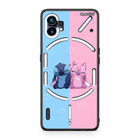 Thumbnail for Nothing Phone 1 Stitch And Angel θήκη από τη Smartfits με σχέδιο στο πίσω μέρος και μαύρο περίβλημα | Smartphone case with colorful back and black bezels by Smartfits