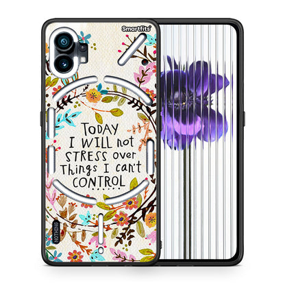 Θήκη Nothing Phone 1 Stress Over από τη Smartfits με σχέδιο στο πίσω μέρος και μαύρο περίβλημα | Nothing Phone 1 Stress Over case with colorful back and black bezels