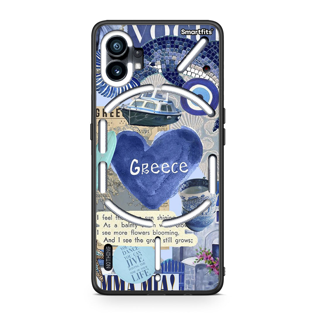 Nothing Phone 1 Summer In Greece Θήκη από τη Smartfits με σχέδιο στο πίσω μέρος και μαύρο περίβλημα | Smartphone case with colorful back and black bezels by Smartfits