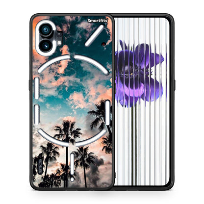 Θήκη Nothing Phone 1 Sky Summer από τη Smartfits με σχέδιο στο πίσω μέρος και μαύρο περίβλημα | Nothing Phone 1 Sky Summer case with colorful back and black bezels