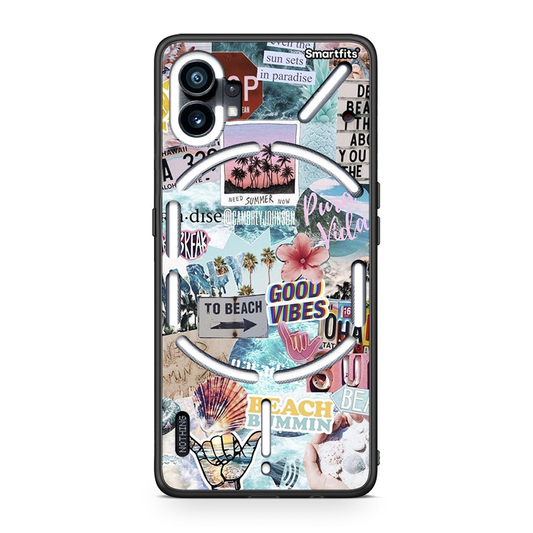 Nothing Phone 1 Summer Vibes Θήκη από τη Smartfits με σχέδιο στο πίσω μέρος και μαύρο περίβλημα | Smartphone case with colorful back and black bezels by Smartfits
