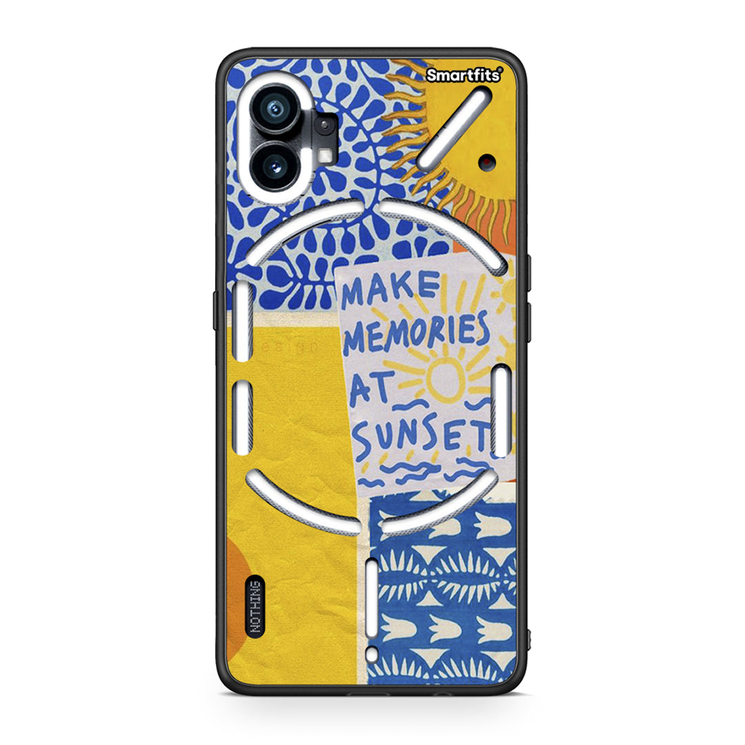 Nothing Phone 1 Sunset Memories Θήκη από τη Smartfits με σχέδιο στο πίσω μέρος και μαύρο περίβλημα | Smartphone case with colorful back and black bezels by Smartfits
