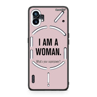 Thumbnail for Nothing Phone 1 Superpower Woman θήκη από τη Smartfits με σχέδιο στο πίσω μέρος και μαύρο περίβλημα | Smartphone case with colorful back and black bezels by Smartfits