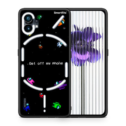 Θήκη Nothing Phone 1 AFK Text από τη Smartfits με σχέδιο στο πίσω μέρος και μαύρο περίβλημα | Nothing Phone 1 AFK Text case with colorful back and black bezels