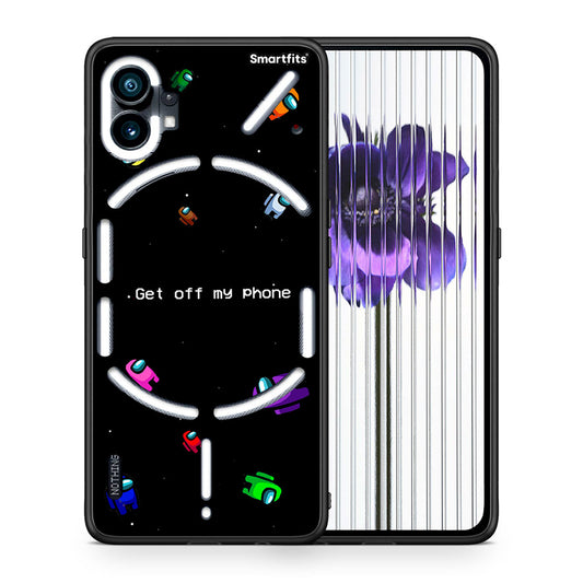 Θήκη Nothing Phone 1 AFK Text από τη Smartfits με σχέδιο στο πίσω μέρος και μαύρο περίβλημα | Nothing Phone 1 AFK Text case with colorful back and black bezels