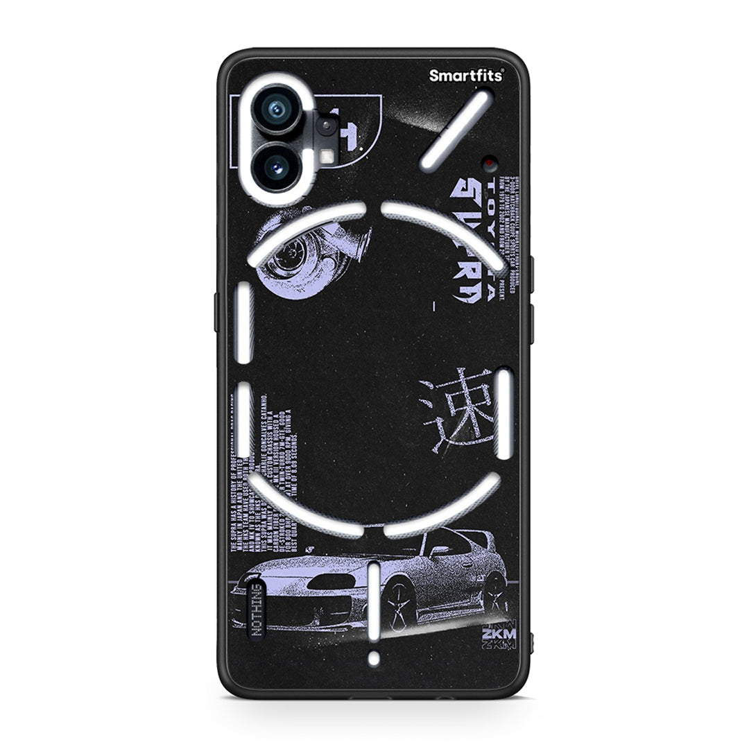 Nothing Phone 1 Tokyo Drift Θήκη Αγίου Βαλεντίνου από τη Smartfits με σχέδιο στο πίσω μέρος και μαύρο περίβλημα | Smartphone case with colorful back and black bezels by Smartfits